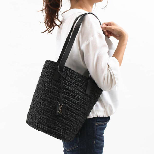 【サンローランパリ コピー 人気 パニエ ラフィア トートバッグ